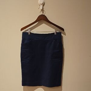 Charter Club Navy Blue Pencil Skirt With Pockets